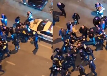 🎥რესტორანში ისევ ჩხუბია – 12 საპატრულო ეკიპაჟი ვერ აკავებს მოჩხუბარ სტუმრებს – ნახეთ ვიდეო