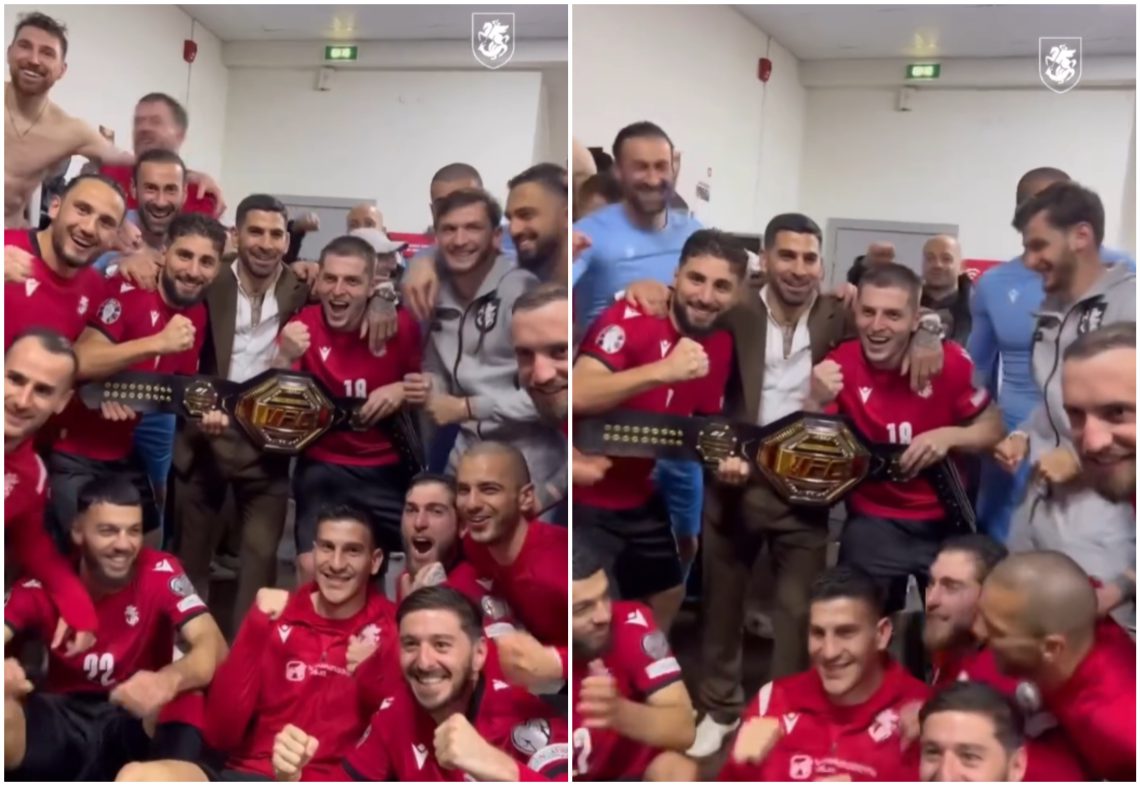 🎥 ეროვნულმა ნაკრებმა გამარჯვება ილია თოფურიასთან ერთად აღნიშნა – იხილეთ კადრები