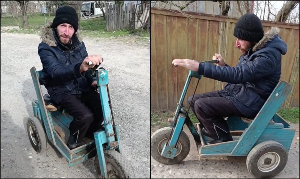 “ასე წვალობს ყოველდღე, ხელის “კალიასკით”- გააზიარეთ ყველამ სჭირდება ელექტრო ეტლი