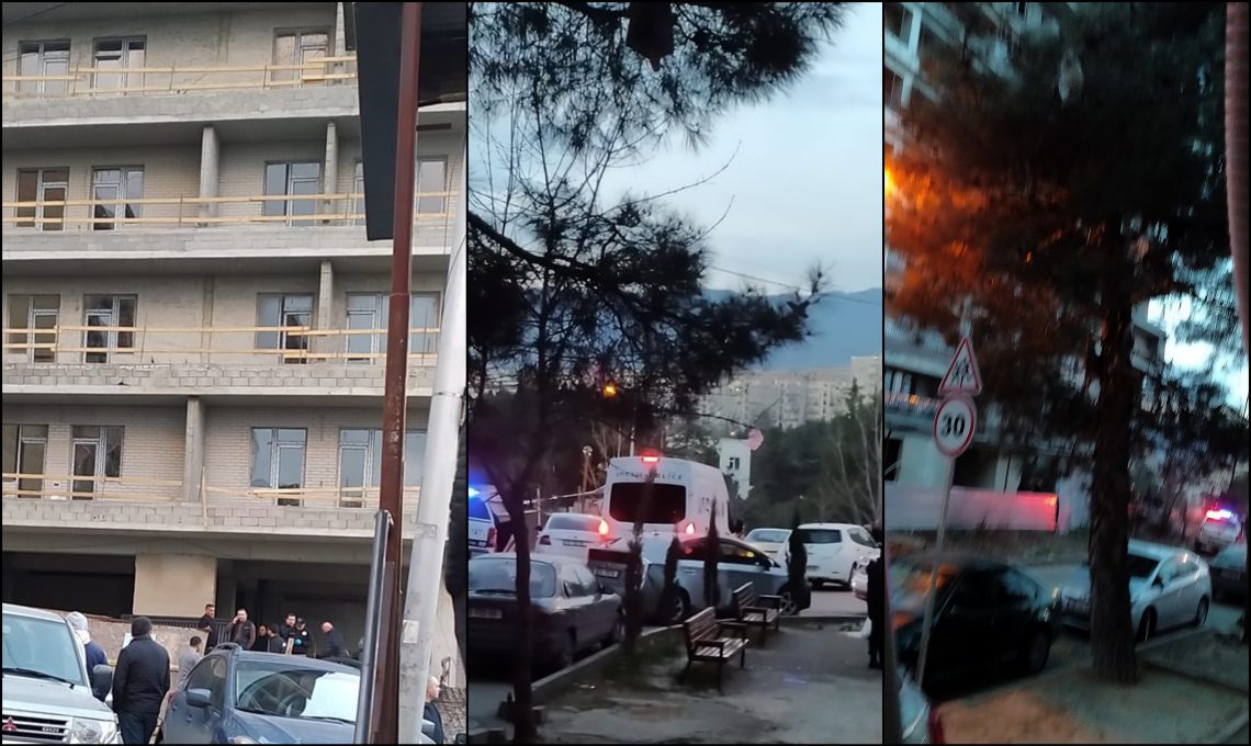 “ახლაც იქაა ცხედარი, მუშა გადმოვარდა 10-ე სართულიდან, ადგილზევე დაიღუპა” – უმძიმესი კადრები ტრაგედიის ადგილიდან