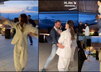 ირაკლი მაქაცარიას ენერგიული ცეკვა და ლიზა და მაშო ჩიჩუების აჭარული – კადრები წვეულებიდან