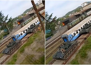 🎥 რა საგანგაშო კადრები დააფიქსირეს რკინიგზის სადგურზე?