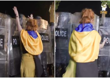 “გეხვეწებით, საქართველოსთვის, შვილებო, ნუ გვირტყამთ!” – რობოკოპები მომიტინგეებისკენ დაიძრნენ