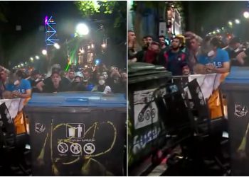 მოქალაქეებმა პოლიციისგან თავის დასაცავად რუსთაველის გამზირზე ბარიკადები აღმართეს