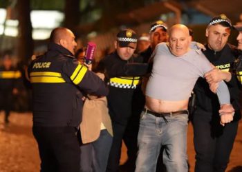 რუსული კანონის საწინააღმდეგო აქციაზე პოლიციამ 14 ადამიანი დააკავა