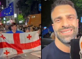 🎥”მოღალატე, ნაგავო…”– აქციის მონაწილე ახალგაზრდების პროტესტი რუსული კანონის მხარდამჭერ დავით კაჭარავას