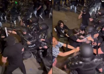 🎥ყველაზე სასტიკი სპეცრაზმელები ხალხს გამეტებით სცემენ – ნახეთ კადრები რუსთაველიდან