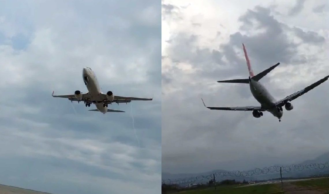 🎥 ძლიერი ქარის გამო თვითმფრინავი ვერ დაჯდა- რა კადრები ვრცელდება ბათუმიდან