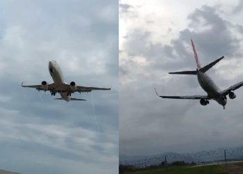 🎥 ძლიერი ქარის გამო თვითმფრინავი ვერ დაჯდა- რა კადრები ვრცელდება ბათუმიდან