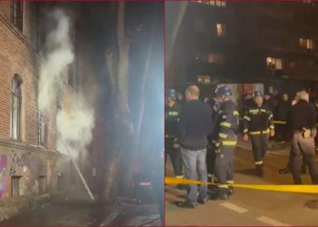 თბილისში, ყოფილი სამხედრო ჰოსპიტლის შენობაში, ხანძარი იყო – დაშავდა ერთი პირი