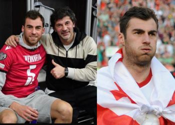 საქართველოს ეროვნული ნაკრების ფეხბურთელი, საბა კვირკველია სოციალურ ქსელში კახა კალაძესთან ერთად გადაღებულ ფოტოს აქვეყნებს