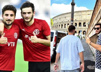 ხვიჩა კვარაცხელია და ზურიკო დავითაშვილი რომის კოლიზეუმთან გადაღებულ ფოტოს გვიზიარებენ