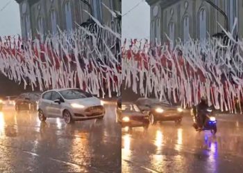 🎥ძლიერმა სეტყვამ დამოუკიდებლობის დღისთვის გაკეთებული დეკორაციები ჩამოყარა – რა ხდება ადგილზე ამ წუთებში?