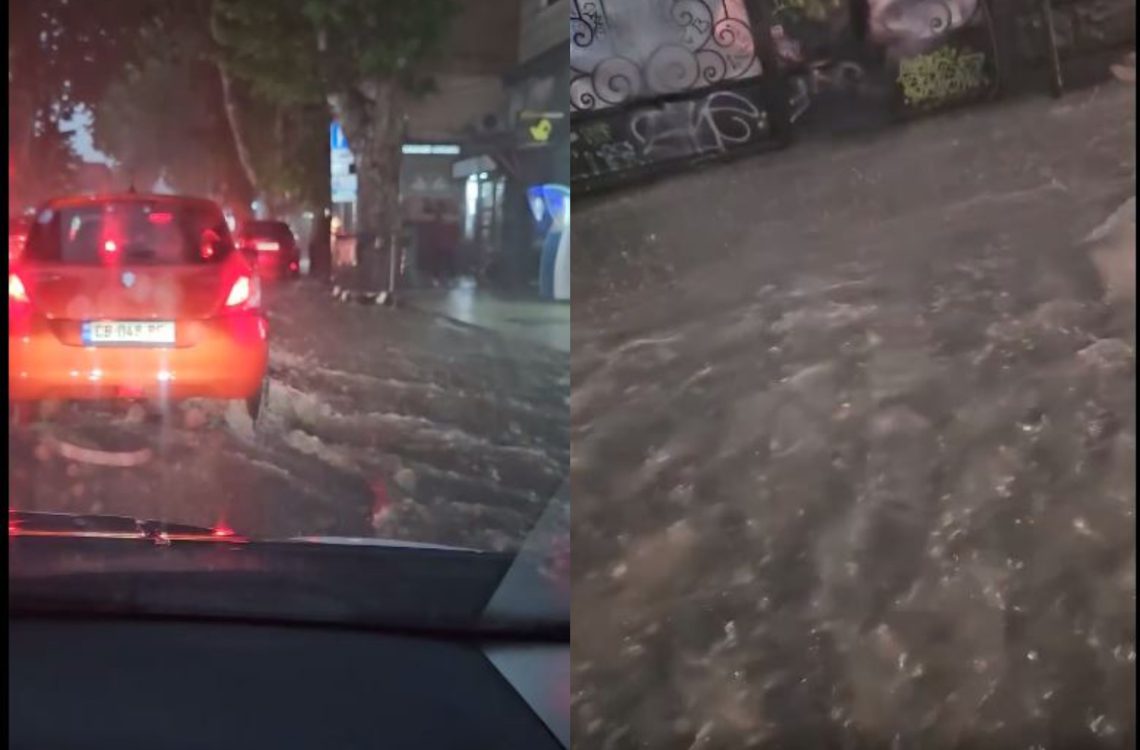 🎥ძლიერი სეტყვა დედაქალაქში – რა ხდება ამ წუთებში მარჯანიშვილზე?