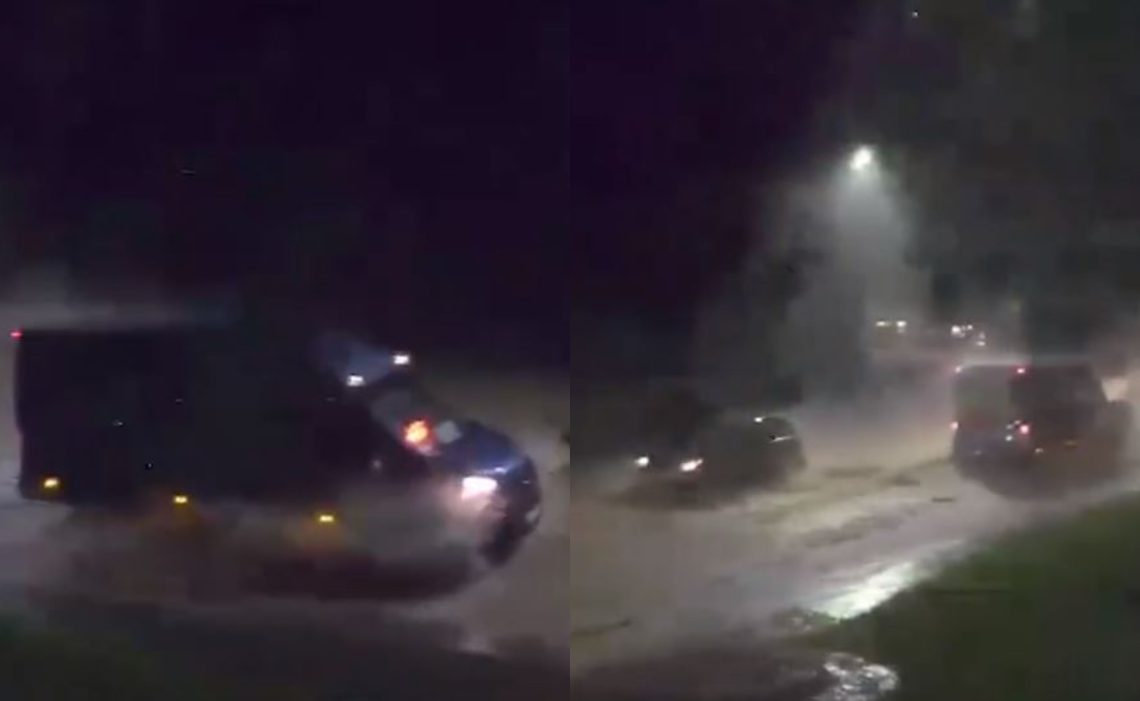 🎥ძლიერი წვიმის შედეგად გლდანის ქუჩები დაიტბორა