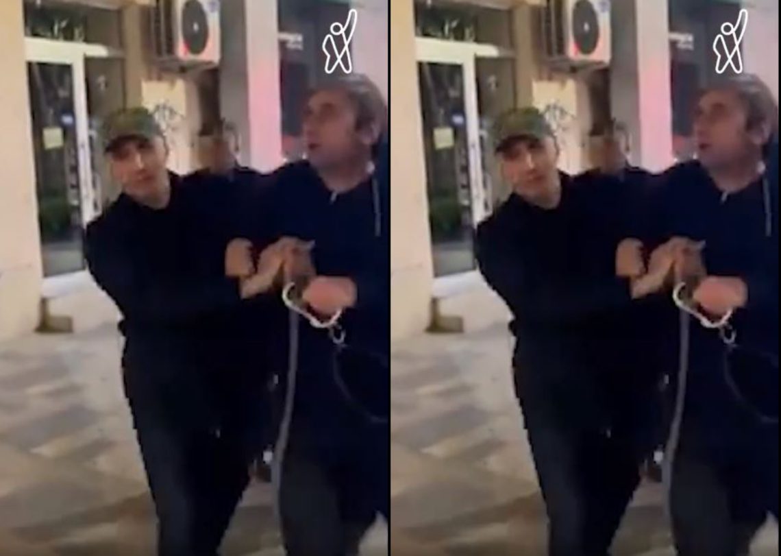 🎥ჭავჭავაძის გამზირზე დააკავეს კაცი, რომელიც ძაღლს ასეირნებდა