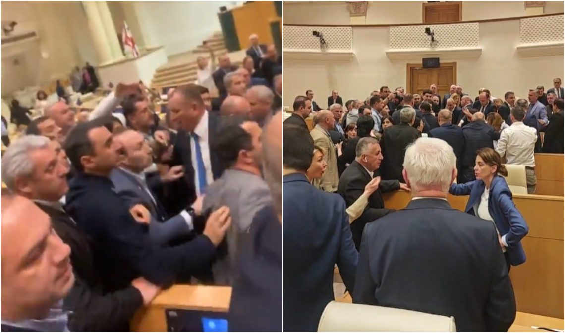 🎥 “ოცნების დეპუტატები ოპოზიციას პარლამენტში სცემენ… გვესვრიან ბოთლებს” – რა ხდება დარბაზში?