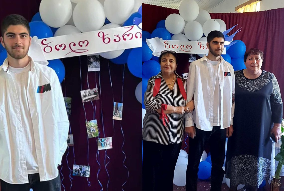 დღის ფოტო – ხარაგაულის მუნიციპალიტეტის ლაშის სკოლაში ბოლო ზარი მხოლოდ ერთი მოსწავლისთვის დაირეკა