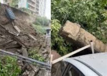 უხვი ნალექი თბილისში – გლდანში მიწის მასა ჩამოიშალა