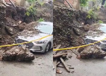 🎥საბურთალოზე მიწამ გზაზე მანქანა მოიყოლა – რა ხდება ამ წუთებში ადგილზე?