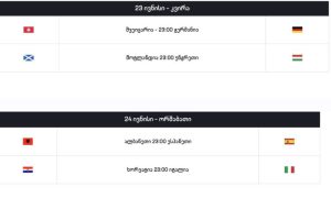 EURO 2024 დაიწყო - იხილეთ მატჩების განრიგი