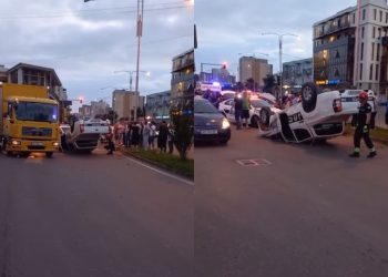 🎥საზარელი ავარია ბათუმში – ამოტრიალებულია პოლიციის მანქანა – რა ხდება ადგილზე?