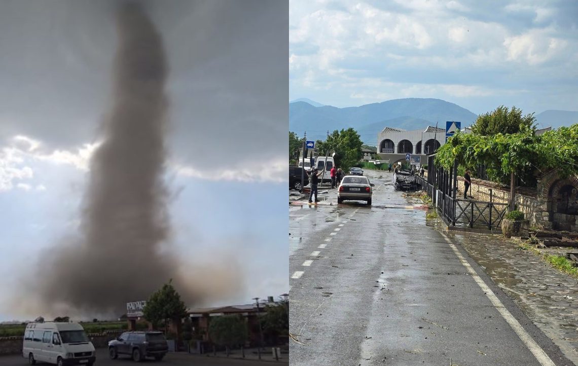 🎥ამოტრიალდა მანქანა, წაიქცა ხეივანი, დაზიანდა გუმბათი – პირდაპირი კადრები ალავერდიდან