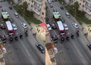 🎥რა ხდება ვარკეთილში, სადაც გზა ნაგვის ურნებითაა გადაკეტილი?