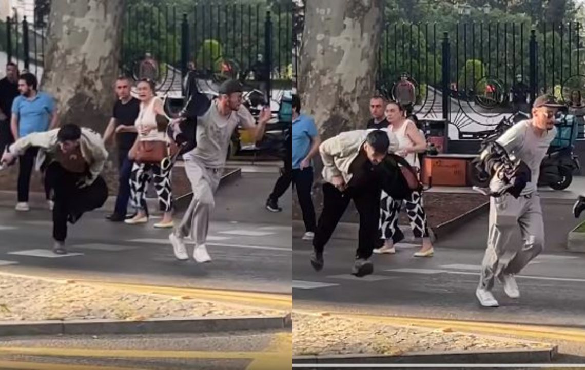 🎥სტუდენტური მოძრაობის წევრს, ნიკო მანაგაძეს თსუ-სთან თავს დაესხნენ – ვრცელდება თავდასხმის კადრები