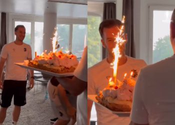 🎥 როგორ მიულოცეს საქართველოს ნაკრების ფეხბურთელებმა დაბადების დღე ოთარ კაკაბაძეს?