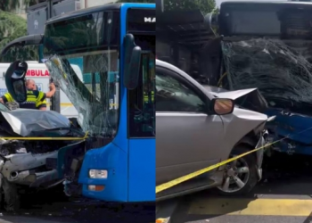 🎥 ავტოსაგზაო შემთხვევა ჭავჭავაძეზე – მსუბუქი ავტომობილი ავტობუსს დაეჯახა, დაშავებულია 5 ადამიანი