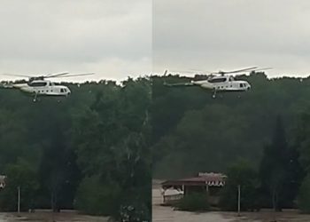 🎥 ქართველმა პილოტმა ადიდებული მდინარიდან ხალხი ამოიყვანა – გმირული კადრები რესტორან “მერანიდან”