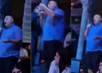 🎥 პრორუსი დირექტორი, რომელიც რუსეთთან მეგობრობაზე სადღეგრძელოს სვამდა ბანკეტიდან გააგდეს – ნახეთ კადრები ტყიბულიდან