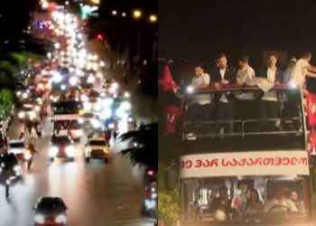 🎥რა ხდება ამ წუთებში რუსთაველის გამზირზე – ემოციური კადრები ადგილიდან