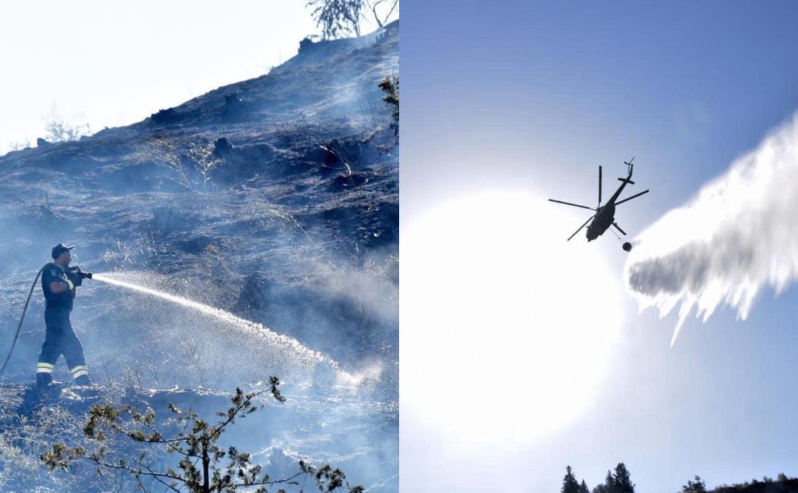 რა ხდება მთაწმინდის ფერდობზე, სადაც ცეცხლის სალიკვიდაციის სამუშაოებში ორი ვერტმფრენი ჩაერთო