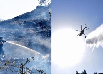 რა ხდება მთაწმინდის ფერდობზე, სადაც ცეცხლის სალიკვიდაციის სამუშაოებში ორი ვერტმფრენი ჩაერთო