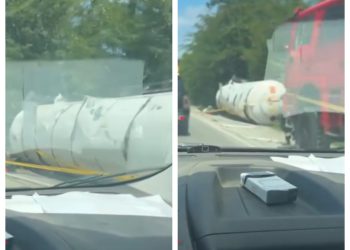 ვრცელდება კადრები ნატახტარიდან, სადაც სატვირთო გადაბრუნდა – რა ხდება ადგილზე