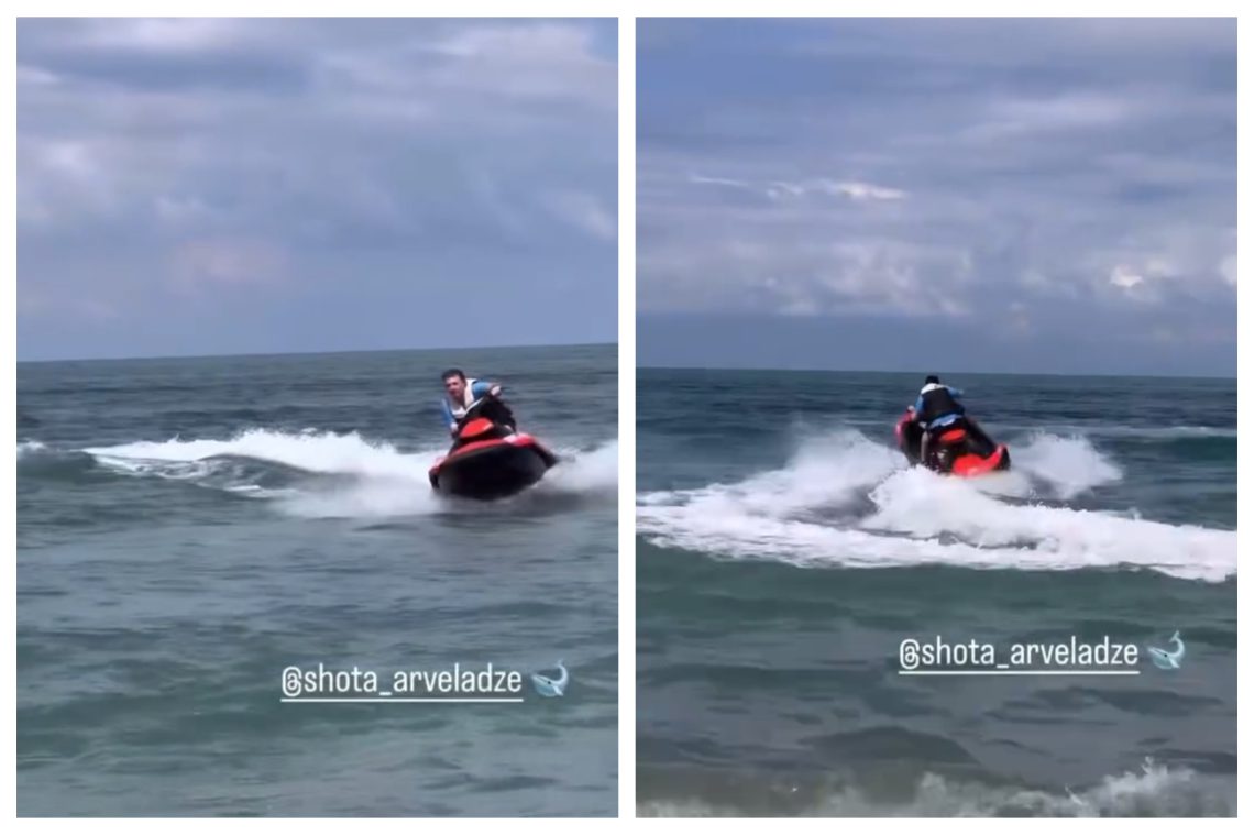 🎥”შოთა ზღვაში ერთობა”- ვრცელდება შოთა არველაძის სახალისო კადრები