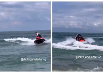 🎥”შოთა ზღვაში ერთობა”- ვრცელდება შოთა არველაძის სახალისო კადრები