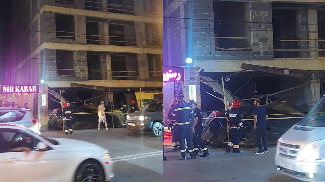 გაგარინის ქუჩაზე მანქანა საფეხმავლო ბილიკზე შევარდა