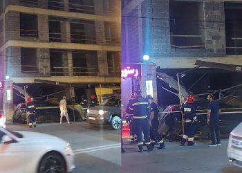 გაგარინის ქუჩაზე მანქანა საფეხმავლო ბილიკზე შევარდა