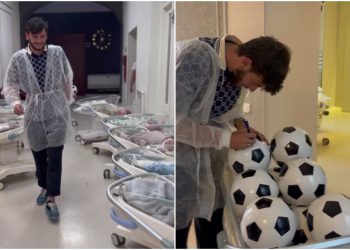 🎥🛑ემოციური კადრები სამშობიაროდან – კვარამ ახალშობილებს ავტოგრაფები დაუტოვა