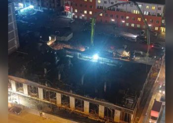 დიდ დიღომში, მშენებარე კორპუსის 1-ლი სართული ჩამოინგრა