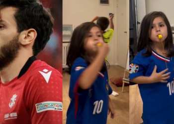 ელის მარია სააკაშვილის ემოციები- როგორ აღნიშნა კვარაცხელიას გოლი უსაყვარლესმა ელის მარიამ?