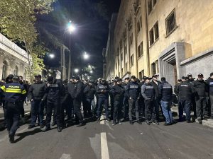 აქცია რუსთაველის გამზირზე - რა ხდება ადგილზე