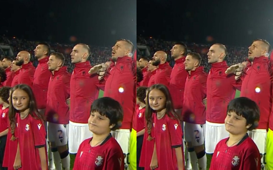 ალბანეთის ნაკრების ჰიმნს ქართული ტრიბუნა ტაშით შეხვდა – იხილეთ ვიდეო