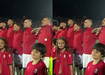 ალბანეთის ნაკრების ჰიმნს ქართული ტრიბუნა ტაშით შეხვდა – იხილეთ ვიდეო