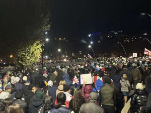 რა ხდება ბარათაშვილის ხიდზე, სადაც აქციის მონაწილეები “გამაფრთხილებელ პიკეტირებას” აწყობენ – იხილეთ კადრები