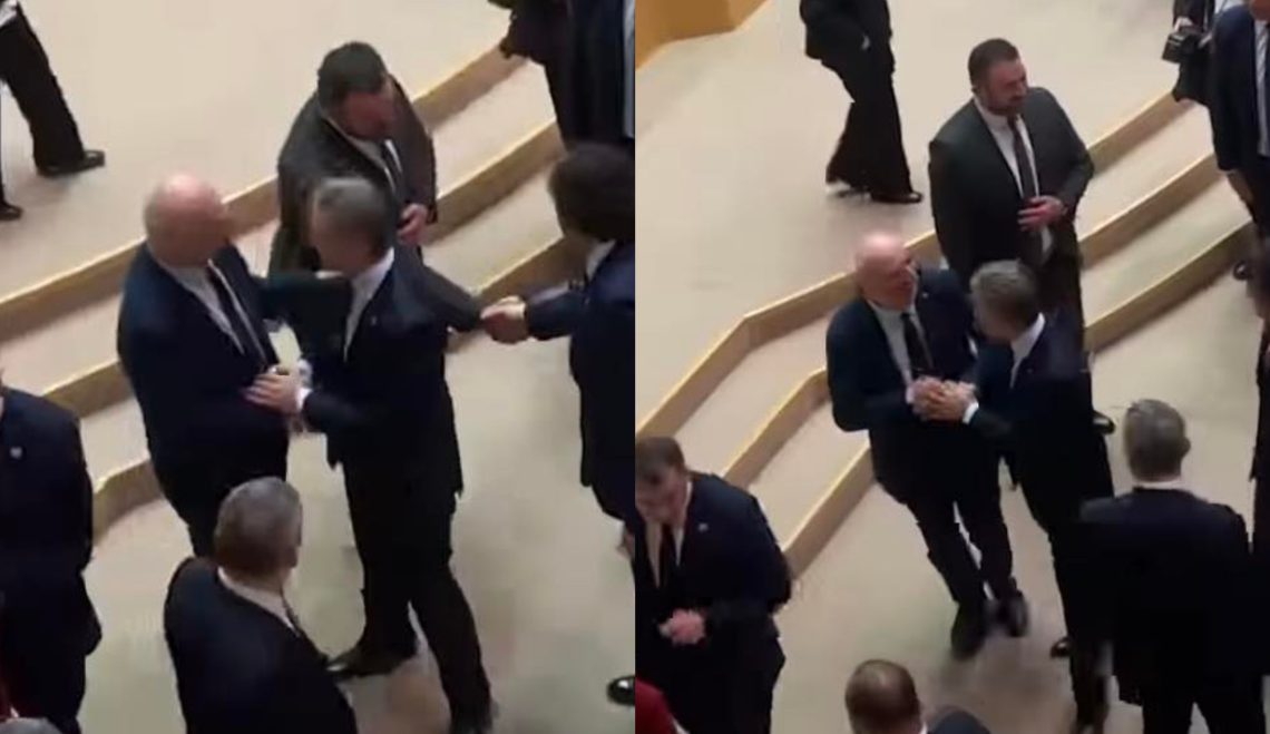 🎥ლადო კახაძე ბიძინა ივანიშვილს ხელზე ჩაეხუტა