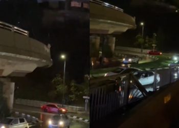 ავტოსაგზაო შემთხვევა გმირთა მოედნის ესტაკადაზე – ვრცელდება კადრები